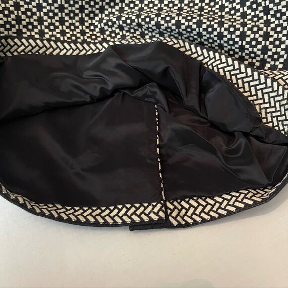 J Crew Black Cream Geometric Academia Office Sheath Dress NWT Size 8 - Picture 11 of 15